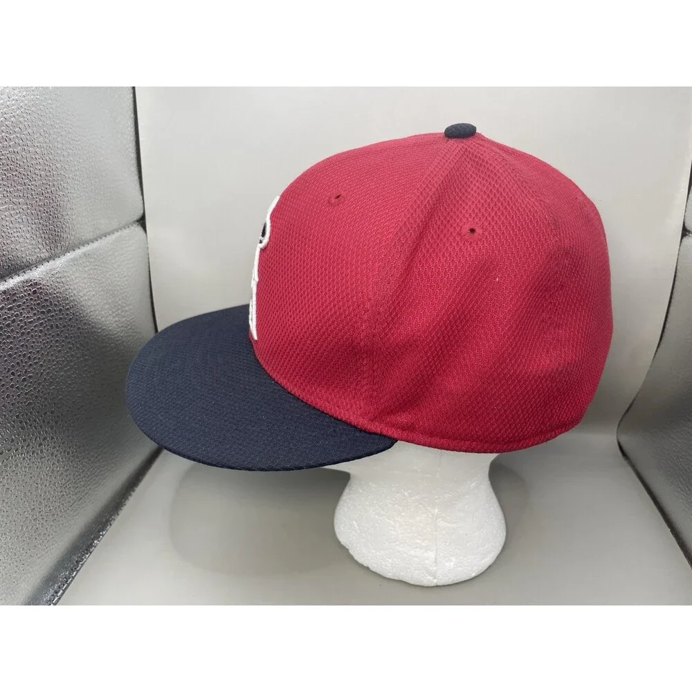 New Era 59FIFTY Los Angeles AngelsFitted Cap Hat 7 1/4 Red Diamond Woven MLB